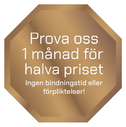Erbjudande 1 månad halva priset